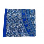 Hand Blue Printed Mandala Design Cotton Double Bed Sheet in Red Color Size 90x108 Inch