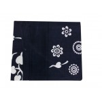 Printed Cotton Bed Sheet Elephant Design Black Color for Double Bed 90x108"