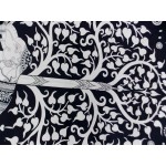 Printed Cotton Bed Sheet Elephant Design Black Color for Double Bed 90x108"