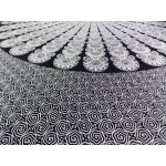 Printed Cotton Bed Sheet Mandala Design White Color for Double Bed 90x108"