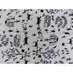 Printed Cotton Bed Sheet Animal  Design White Color for Double Bed 90x108"