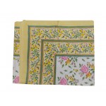 Printed Cotton Bed Sheet Floral Design Yellow Color for Double Bed 90x108"