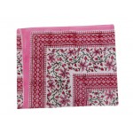 Printed Cotton Bed Sheet Floral Design Pink Color for Double Bed 90x108"