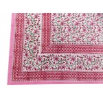 Printed Cotton Bed Sheet Floral Design Pink Color for Double Bed 90x108"