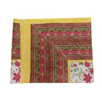 Printed Cotton Bed Sheet Floral Design Yellow Color for Double Bed 90x108"