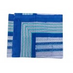 Printed Cotton Bed Sheet Strip Design Blue Color for Double Bed 90x108"