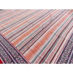 Printed Cotton Bed Sheet Strip Design Red Color for Double Bed 90x108"