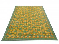 Printed Cotton Bed Sheet Floral Design Green Color for Double Bed 90x108"