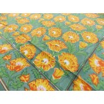 Printed Cotton Bed Sheet Floral Design Green Color for Double Bed 90x108"