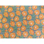 Printed Cotton Bed Sheet Floral Design Green Color for Double Bed 90x108"