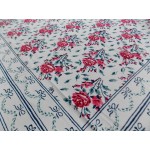 Printed Cotton Bed Sheet Floral Design White Color for Double Bed 90x108"