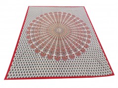 Printed Cotton Bed Sheet Mandala Design Red Color for Double Bed 90x108"