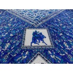 Printed Cotton Bed Sheet Elephant Design Blue Color for Double Bed 90x108"