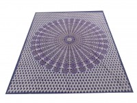 Printed Cotton Bed Sheet Mandala Design Purple Colour for Double Bed 90x108"