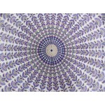 Printed Cotton Bed Sheet Mandala Design Purple Colour for Double Bed 90x108"