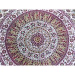 Printed Cotton Bed Sheet Mandala Design Brown Color for Double Bed 90x108"