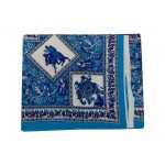 Printed Cotton Bed Sheet Elephant Design Blue Color for Double Bed 90x108"