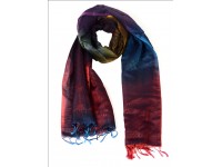 Silk Stole / Scarf Multicolor with Rainbow Design for unisex size 22*72