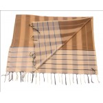 Silk Stole / Scarf in Light Brown color in Abstract Design for unisex size 22*72