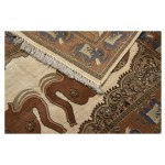 Trunk up elephant Design Hand Knotted Carpet